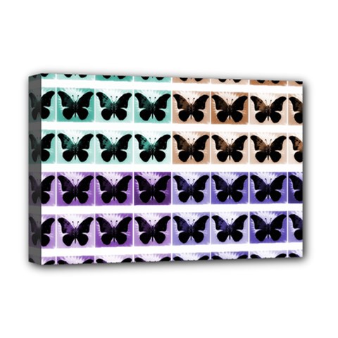 Seamless Wallpaper Butterfly Pattern Deluxe Canvas 18  X 12  (stretched) by Pakrebo