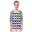 Seamless Wallpaper Butterfly Pattern Kids  Quarter Sleeve Raglan Tee View1