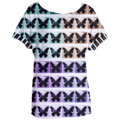 Seamless Wallpaper Butterfly Pattern Women s Oversized Tee by Pakrebo