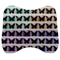 Seamless Wallpaper Butterfly Pattern Velour Head Support Cushion by Pakrebo