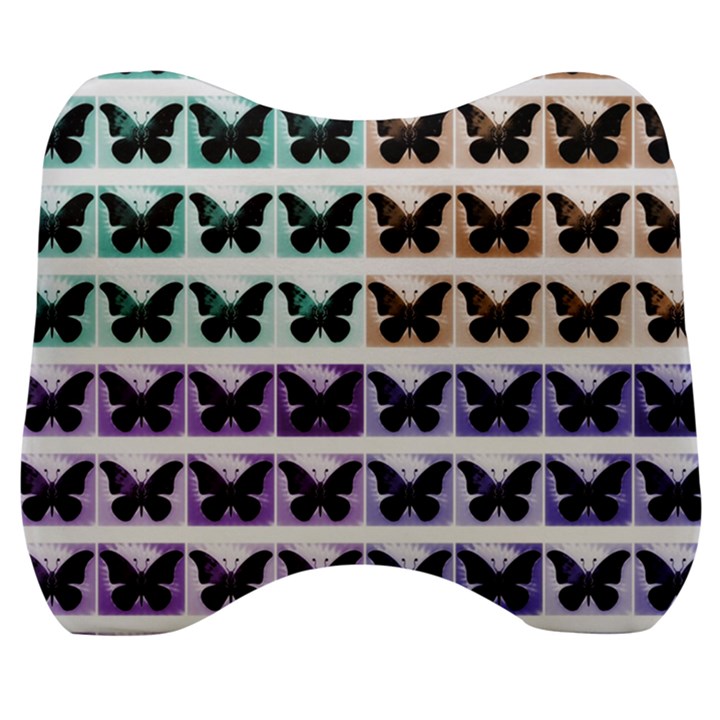 Seamless Wallpaper Butterfly Pattern Velour Head Support Cushion