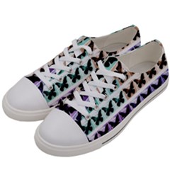 Seamless Wallpaper Butterfly Pattern Women s Low Top Canvas Sneakers by Pakrebo