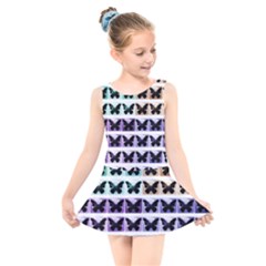 Seamless Wallpaper Butterfly Pattern Kids  Skater Dress Swimsuit by Pakrebo