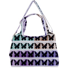 Seamless Wallpaper Butterfly Pattern Double Compartment Shoulder Bag by Pakrebo