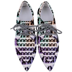 Seamless Wallpaper Butterfly Pattern Pointed Oxford Shoes