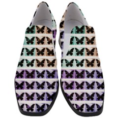 Seamless Wallpaper Butterfly Pattern Women Slip On Heel Loafers by Pakrebo