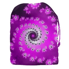 Fractal Pink Spiral Helix Drawstring Pouch (xxxl)