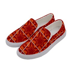 Pattern Seamless Stars Ornament Women s Canvas Slip Ons by Pakrebo