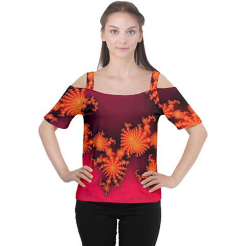 Spiral Background Pattern Texture Cutout Shoulder Tee by Pakrebo