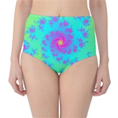 Spiral Fractal Abstract Pattern Classic High-waist Bikini Bottoms by Pakrebo