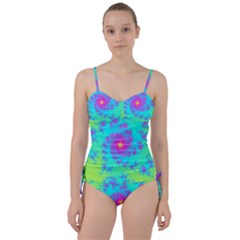 Spiral Fractal Abstract Pattern Sweetheart Tankini Set by Pakrebo