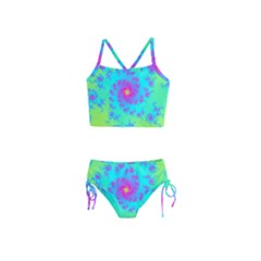 Spiral Fractal Abstract Pattern Girls  Tankini Swimsuit by Pakrebo