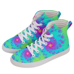 Spiral Fractal Abstract Pattern Men s Hi-top Skate Sneakers by Pakrebo