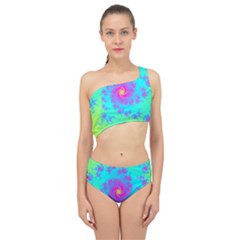 Spiral Fractal Abstract Pattern Spliced Up Two Piece Swimsuit by Pakrebo