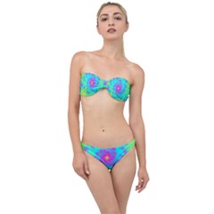 Spiral Fractal Abstract Pattern Classic Bandeau Bikini Set by Pakrebo