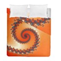 Fractal Rendering Spiral Twist Orange Duvet Cover Double Side (Full/ Double Size) View1