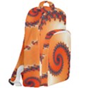 Fractal Rendering Spiral Twist Orange Double Compartment Backpack View2