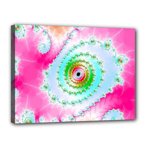 Fractal Spiral Twist Twisted Helix Canvas 16  X 12  (stretched) by Pakrebo