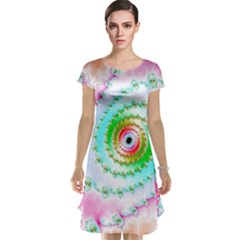 Fractal Spiral Twist Twisted Helix Cap Sleeve Nightdress