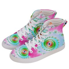 Fractal Spiral Twist Twisted Helix Men s Hi-top Skate Sneakers by Pakrebo