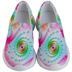 Fractal Spiral Twist Twisted Helix Kids  Lightweight Slip Ons by Pakrebo