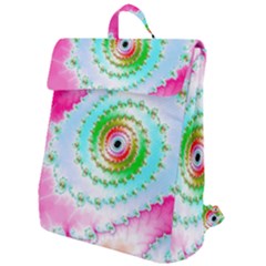 Fractal Spiral Twist Twisted Helix Flap Top Backpack