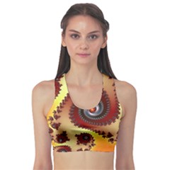 Fractal Rendering Spiral Twist Sports Bra by Pakrebo