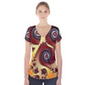 Fractal Rendering Spiral Twist Short Sleeve Front Detail Top View1