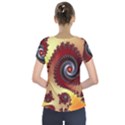 Fractal Rendering Spiral Twist Short Sleeve Front Detail Top View2