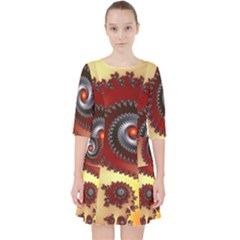 Fractal Rendering Spiral Twist Pocket Dress by Pakrebo