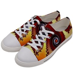 Fractal Rendering Spiral Twist Women s Low Top Canvas Sneakers by Pakrebo