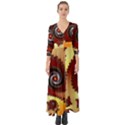 Fractal Rendering Spiral Twist Button Up Boho Maxi Dress View1