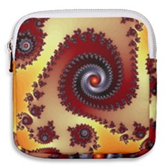 Fractal Rendering Spiral Twist Mini Square Pouch by Pakrebo