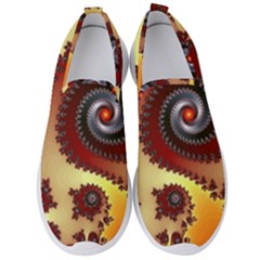 Fractal Rendering Spiral Twist Men s Slip On Sneakers by Pakrebo