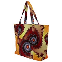 Fractal Rendering Spiral Twist Zip Up Canvas Bag by Pakrebo