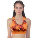 Fractal Rendering Spiral Curve Orange Sports Bra View1