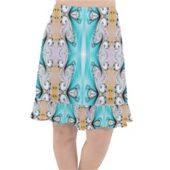 Seamless Wallpaper Pattern Symmetry Art Fishtail Chiffon Skirt