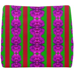 Love For The Fantasy Flowers With Happy Purple And Golden Joy Seat Cushion by pepitasart