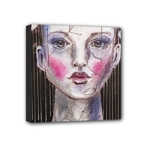 Behind Her Eyes Mini Canvas 4  X 4  (stretched) by Lynncolwell1