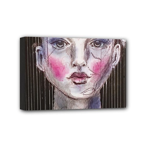 Behind Her Eyes Mini Canvas 6  X 4  (stretched) by Lynncolwell1