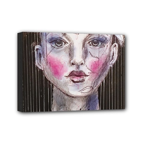 Behind Her Eyes Mini Canvas 7  X 5  (stretched) by Lynncolwell1