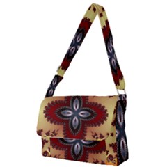 Kaleidoscope Fractal Pattern Full Print Messenger Bag by Pakrebo