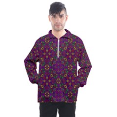 Triangle Pattern Kaleidoscope Color Men s Half Zip Pullover