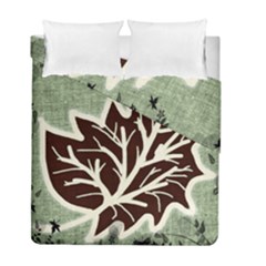 Drawing Autumn Leaves Season Duvet Cover Double Side (full/ Double Size) by Pakrebo