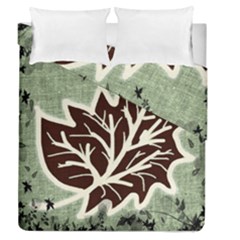 Drawing Autumn Leaves Season Duvet Cover Double Side (queen Size) by Pakrebo