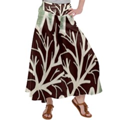 Drawing Autumn Leaves Season Satin Palazzo Pants by Pakrebo