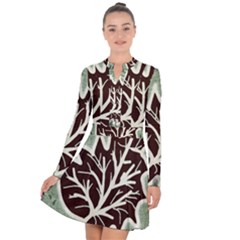 Drawing Autumn Leaves Season Long Sleeve Panel Dress by Pakrebo