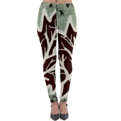 Drawing Autumn Leaves Season Lightweight Velour Leggings by Pakrebo