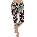 Drawing Autumn Leaves Season Lightweight Velour Capri Yoga Leggings View1