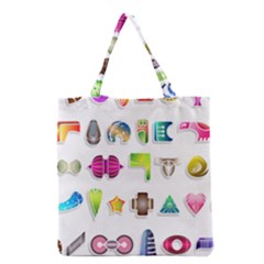 Shapes Abstract Set Pack Grocery Tote Bag by Pakrebo